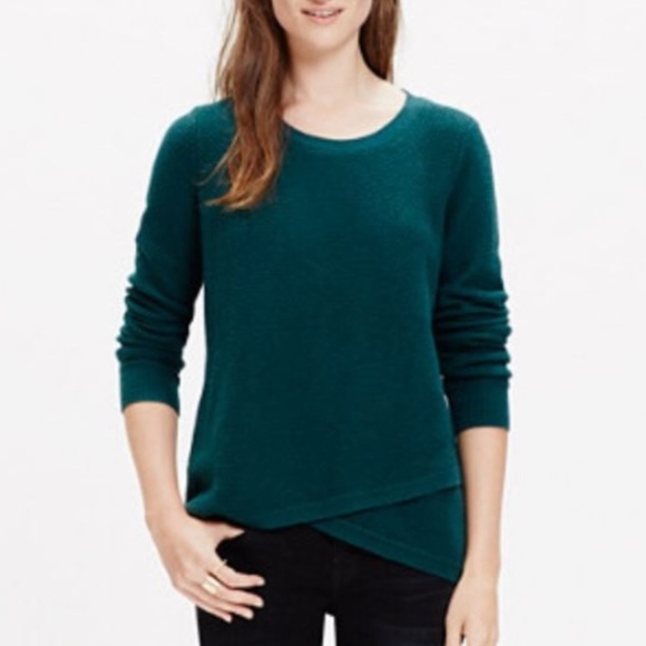 ♻️DONATED♻️ MADEWELL Long Sleeve Sweater Small Hunter Green Pullover G30 - Picture 1 of 6